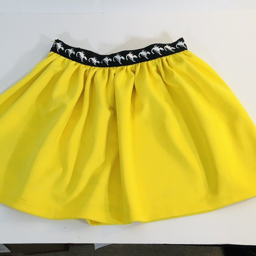 HAYLEY ELSAESSER Sz M Flared Mini Skate Skirt Grunge Stretchy Side Zip Scorpions